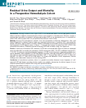 Cover page: Residual Urine Output and Mortality in a Prospective Hemodialysis Cohort