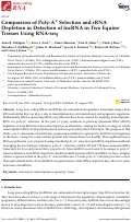 Cover page: Comparison of Poly-A+ Selection and rRNA Depletion in Detection of lncRNA in Two Equine Tissues Using RNA-seq