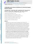 Cover page: Collaboration and Context in the Design of Community-Engaged Research Training