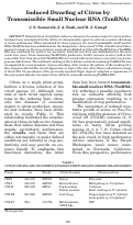 Cover page: Induced Dwarfing of Citrus by Transmissible Small Nuclear RNA (TsnRNA)
