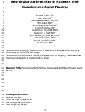Cover page: Ventricular arrhythmias in patients with biventricular assist devices.