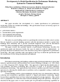 Cover page: Development of a Model Specification for Performance Monitoring Systems for Commercial 
Buildings