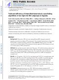 Cover page: Brief Report: Yield and Efficiency of Intensified Tuberculosis Case-Finding Algorithms in 2 High-Risk HIV Subgroups in Uganda.