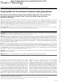 Cover page: Targeting Wee1 for the treatment of pediatric high-grade gliomas