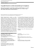 Cover page: Soypeptide lunasin in cytokine immunotherapy for lymphoma