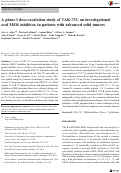 Cover page: A phase I dose-escalation study of TAK-733, an investigational oral MEK inhibitor, in patients with advanced solid tumors