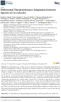 Cover page: Differential Thermotolerance Adaptation between Species of Coccidioides