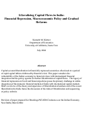 Cover page: Liberalizing Capital Flows in India: Financial Repression, Macroeconomic Policy and Gradual Reforms