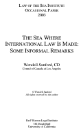 Cover page: The Sea Where International Law Is Made:  Some Informal Remarks