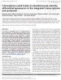 Cover page: f-divergence cutoff index to simultaneously identify differential expression in the integrated transcriptome and proteome