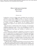 Cover page: Kirsh, D. When is Information Explicitly Represented? The Vancouver Studies in Cognitive Science. (1990) pp. 340-365. Re-issued Oxford University Press. 1992.