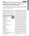 Cover page: Biodegradable Nanofibrous Polymeric Substrates for Generating Elastic and Flexible Electronics