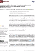 Cover page: Assessment of Prevalence and Diversity of Antimicrobial Resistant Escherichia coli from Retail Meats in Southern California