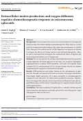 Cover page: Extracellular matrix production and oxygen diffusion regulate chemotherapeutic response in osteosarcoma spheroids.