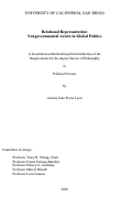 Cover page: Relational representation : nongovernmental actors in global politics