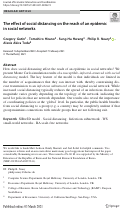 Cover page: The effect of social distancing on the reach of an epidemic in social networks