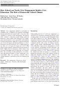 Cover page: How School can Teach Civic Engagement Besides Civic Education: The Role of Democratic School Climate