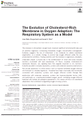 Cover page: The Evolution of Cholesterol-Rich Membrane in Oxygen Adaption: The Respiratory System as a Model