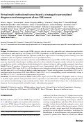 Cover page: Virtual multi-institutional tumor board: a strategy for personalized diagnoses and management of rare CNS tumors.