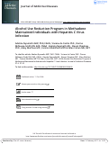 Cover page: Alcohol Use Reduction Program in Methadone Maintained Individuals with Hepatitis C Virus Infection