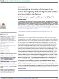 Cover page: Increasing transmission of dengue virus across ecologically diverse regions of Ecuador and associated risk factors.