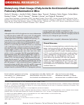 Cover page: Dietary Long-Chain Omega-3 Fatty Acids Do Not Diminish Eosinophilic Pulmonary Inflammation in Mice