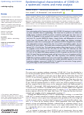 Cover page: Epidemiological characteristics of COVID-19: a systematic review and meta-analysis