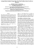 Cover page: Lasting Political Attitude Change Induced by False Feedback About Own SurveyResponses