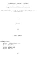 Cover page: Computational studies in diffusion and drug discovery