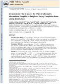 Cover page: A randomized trial to assess the effect of a research informational pamphlet on telephone survey completion rates among older Latinos