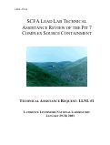 Cover page: SCFA lead lab technical assistance review of the Pit 7 Complex source 
containment