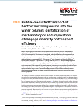 Cover page: Bubble-mediated transport of benthic microorganisms into the water column: Identification of methanotrophs and implication of seepage intensity on transport efficiency