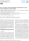 Cover page: The covariation of Northern Hemisphere summertime CO2 with surface temperature in boreal regions