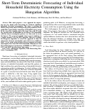 Cover page: Short-Term Deterministic Forecasting of Individual Household Electricity Consumption Using the Hungarian Algorithm