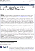 Cover page: A versatile web app for identifying the drivers of COVID-19 epidemics