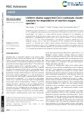 Cover page: Uniform titania-supported Ce(iii) carbonate cluster catalysts for degradation of reactive oxygen species.