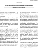 Cover page: Cervical Spine Stenosis Progressing to Acute Cord Compression