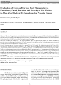 Cover page: Evaluation of Core and Surface Body Temperatures, Prevalence, Onset, Duration and Severity of Hot Flashes in Men after Bilateral Orchidectomy for Prostate Cancer EDITORIAL COMMENT