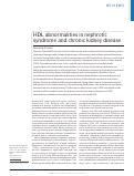 Cover page: HDL abnormalities in nephrotic syndrome and chronic kidney disease