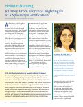 Cover page of Holistic Nursing: Journey from Florence Nightingale to a Specialty Certification