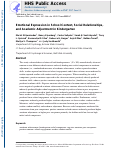 Cover page: Emotional expression in school context, social relationships, and academic adjustment in kindergarten.