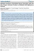 Cover page: Multiple Interferon Stimulated Genes Synergize with the Zinc Finger Antiviral Protein to Mediate Anti-Alphavirus Activity