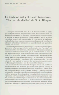 Cover page: La tradición oral y el cuento fantástico en "La cruz del diablo" de G. A. Bécquer