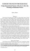 Cover page: Climate Change in the Bahamas: Using International Norms of the Sea to Slow the Warming of Bahamian Waters