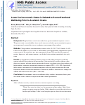 Cover page: Lower socioeconomic status is related to poorer emotional well-being prior to academic exams.