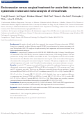 Cover page: Endovascular versus surgical treatment for acute limb ischemia: a systematic review and meta-analysis of clinical trials