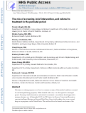 Cover page: The role of screening, brief intervention, and referral to treatment in the perinatal period.