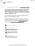 Cover page: Lactobacillus plantarum bacteriocin is associated with intestinal and systemic improvements in diet-induced obese mice and maintains epithelial barrier integrity in vitro