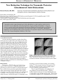 Cover page: New Reduction Technique for Traumatic Posterior Glenohumeral Joint Dislocations