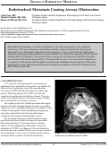 Cover page: Endotracheal Metastasis Causing Airway Obstruction